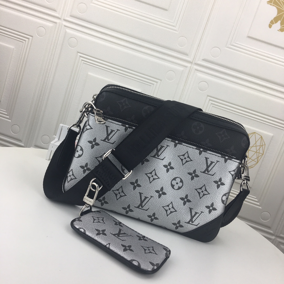 Louis Vuitton TRIO MESSENGER M69443 BLACK/SILVER Easybags233946